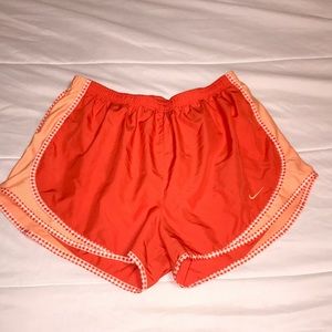 Nike Dri-fit running shorts orange size large 🍊
